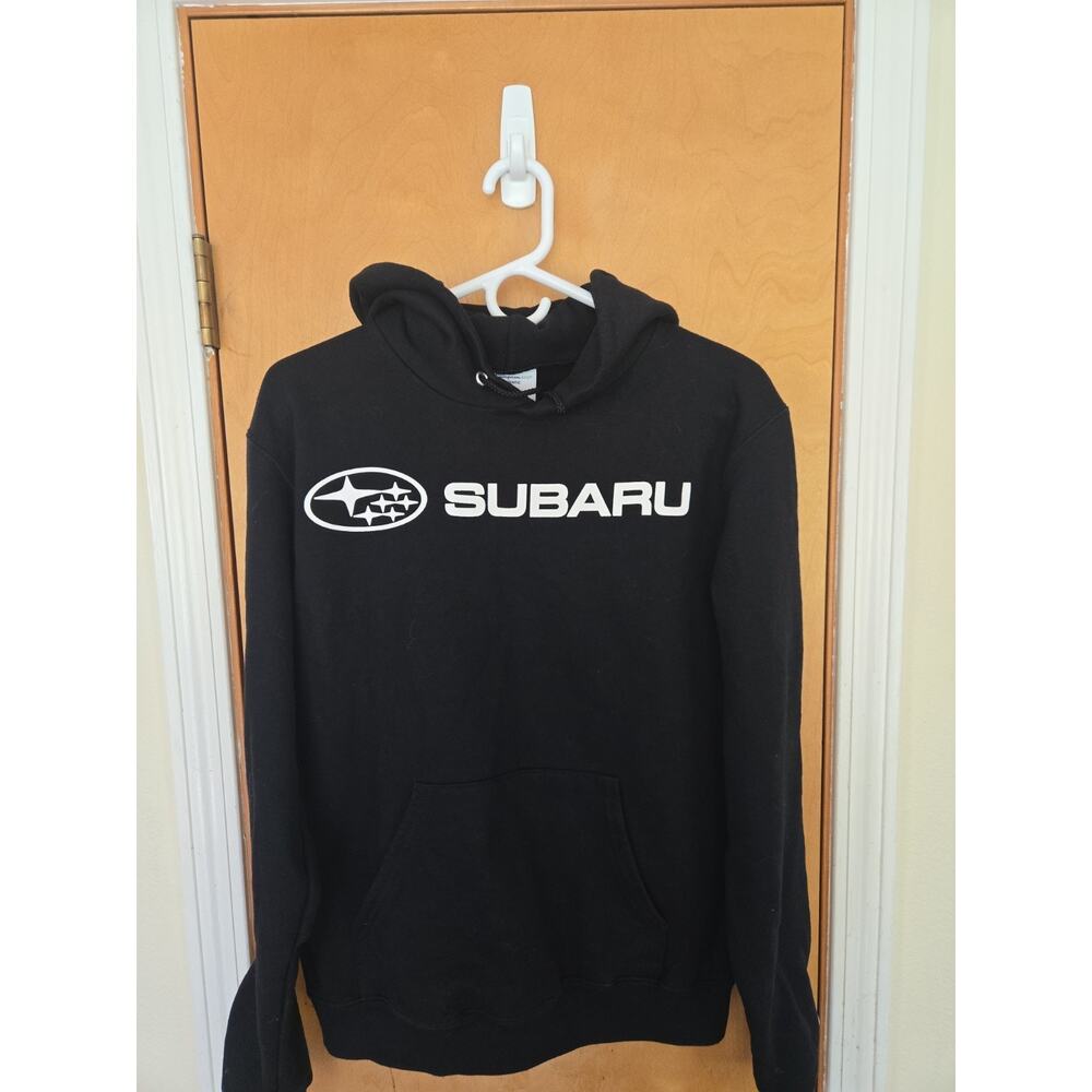 Official Subaru Champion Hoodie Jacket Size S Black EUC